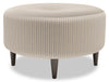 Pouf personnalisable The Curve de Sofa Lab de 31 po fabriqué au Canada en tissu - beige Mushroom Beige