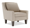 Fauteuil d’appoint club Sofa Lab personnalisable de 29 po fabriqué au Canada en tissu avec pattes en bois - beige Mushroom Beige