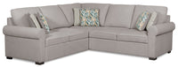 Sofa sectionnel de gauche Haven de Scott Living 2 pièces en tissu de chenille - gris