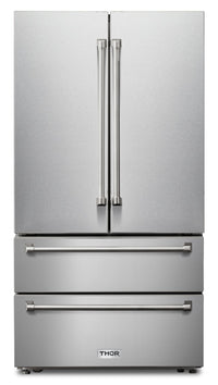 Réfrigérateur Thor de 22,5 pi³ et de 36 po à portes françaises - acier inoxydable - TRF3602