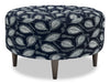 Pouf personnalisable The Curve de Sofa Lab de 31 po fabriqué au Canada en tissu - Midnight multicolore