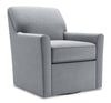 Fauteuil d’appoint pivotant Sofa Lab personnalisable de 31 po fabriqué au Canada en tissu - gris Grey Velvet