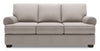 Sofa personnalisable Roll de Sofa Lab de 86 po fabriqué au Canada en tissu d’apparence lin avec accoudoirs enroulés - gris Pax Slate