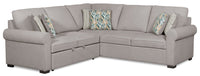 Sofa-lit sectionnel de gauche Haven de Scott Living 2 pièces en tissu de chenille - gris