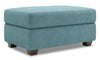 Pouf de rangement personnalisable The Trunk de Sofa Lab de 39 po fabriqué au Canada en tissu de velours - bleu Sea Blue