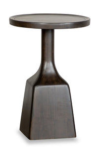 Table de bout moderne Rhett de 18 po - chêne brun espresso foncé