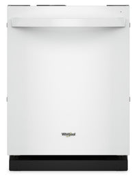 Lave-vaisselle encastré Whirlpool de 24 po et de 44 dBA avec commandes sur le dessus - blanc - WDT55…