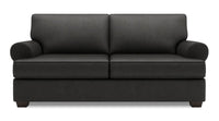 Sofa Roll de Sofa Lab de 76 po de format condo fabriqué au Canada en tissu d’apparence lin - gris Luna Kohl
