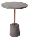 Table d'appoint Rosalee de 18 po - dessus et base en ciment gris