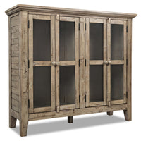 Armoire décorative Rocco de 48 po avec 4 portes - bois naturel