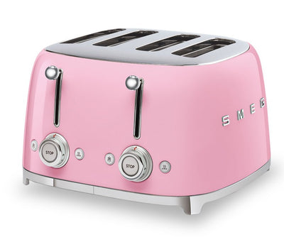 Smeg 4-Slice Long-Slot Toaster - TSF03PKUS|Grille-pain Smeg à fentes longues pour 4 tranches - TSF03PKUS