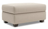 Pouf de rangement personnalisable The Trunk de Sofa Lab de 39 po fabriqué au Canada en tissu - beige Mushroom Beige