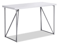 Bureau d’ordinateur Caleb de 47,25 po - blanc