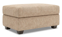 Pouf de rangement The Trunk de Sofa Lab de 39 po fabriqué au Canada en tissu de chenille - taupe Luxury Taupe
