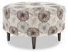 Pouf personnalisable The Curve de Sofa Lab de 31 po fabriqué au Canada en tissu - Stone multicolore