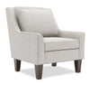 Fauteuil d’appoint club Sofa Lab personnalisable de 29 po fabriqué au Canada en tissu de chenille avec pattes en bois - argenté Luxury Silver