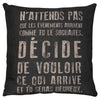 Coussin décoratif citation II - noir