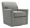Fauteuil d’appoint pivotant Sofa Lab personnalisable de 31 po fabriqué au Canada en tissu de velours - gris Platinum Grey