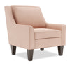 Fauteuil d’appoint club Sofa Lab personnalisable de 29 po fabriqué au Canada en tissu d’apparence lin avec pattes en bois - rose Pax Rose