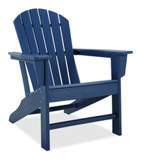 Chaise Adirondack Bask pour la terrasse à l’extérieur - plastique à haute densité, résistante aux rayons UV et aux intempéries - bleue