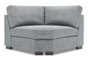 Fauteuil courbé en coin Track de la collection Sofa Lab - Luna Pewter