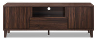 Meuble pour téléviseur Finn de 60 po avec rangement et système de gestion des câbles pour téléviseurs jusqu’à 65 po - noyer foncé