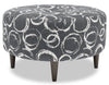 Pouf personnalisable The Curve de Sofa Lab de 31 po fabriqué au Canada en tissu - Heather multicolore