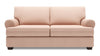 Sofa personnalisable Roll de Sofa Lab de 76 po de format condo fabriqué au Canada en tissu d’apparence lin avec accoudoirs enroulés - rose Pax Rose