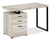 Bureau réversible Clayton de 47,25 po à 3 tiroirs - taupe clair