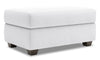 Pouf de rangement personnalisable The Trunk de Sofa Lab de 39 po fabriqué au Canada en tissu d’apparence lin - blanc Pax Ice