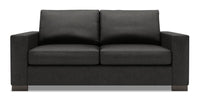 Sofa Track de Sofa Lab de 75 po de format condo fabriqué au Canada en tissu d’apparence lin - gris Luna Kohl
