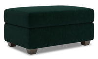 Pouf de rangement The Trunk de Sofa Lab de 39 po fabriqué au Canada en tissu de velours - vert Hunter Green