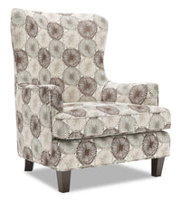 Fauteuil d’appoint à oreilles Sofa Lab de 32 po fabriqué au Canada en tissu - Stone multicolore