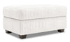 Pouf de rangement personnalisable The Trunk de Sofa Lab de 39 po fabriqué au Canada en tissu - blanc Dolphin White