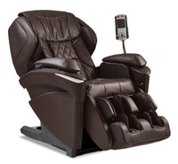 Fauteuil inclinable de massage Real Pro ULTRAMC Prestige de Panasonic de 35,4 po en cuir synthétique de qualité supérieure - brun