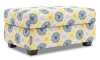 Pouf de rangement The Trunk de Sofa Lab de 39 po fabriqué au Canada en tissu - Sunshine multicolore