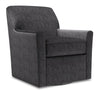 Fauteuil d’appoint pivotant Sofa Lab personnalisable de 31 po fabriqué au Canada en tissu de chenille - gris Luxury Charcoal