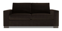 Sofa Track de Sofa Lab de 75 po de format condo fabriqué au Canada en tissu de chenille - brun Luxury Chocolate