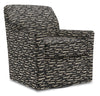 Fauteuil d’appoint pivotant Sofa Lab personnalisable de 31 po fabriqué au Canada en tissu - Peppercorn multicolore