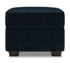 Pouf personnalisable Roll de Sofa Lab de 24 po fabriqué au Canada en tissu de chenille - bleu Luxury Indigo