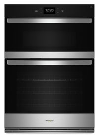 Four mural combiné électrique Whirlpool de 4,3 pi³ et de 30 po avec convection véritable - acier ino…