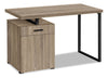 Bureau réversible Remi de 47,25 po avec tiroir et armoire - taupe