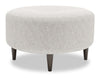 Pouf personnalisable The Curve de Sofa Lab de 31 po fabriqué au Canada en tissu de chenille - argenté Luxury Silver