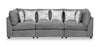 Sofa modulaire Evolve de Scott Living de 118,5 po en tissu d’apparence lin avec coussins amovibles en duvet et plumes - gris anthracite