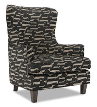 Fauteuil d’appoint à oreilles Sofa Lab de 32 po fabriqué au Canada en tissu - Peppercorn multicolore