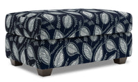Pouf de rangement The Trunk de Sofa Lab de 39 po fabriqué au Canada en tissu - Midnight multicolore