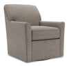 Fauteuil d’appoint pivotant Sofa Lab personnalisable de 31 po fabriqué au Canada en tissu d’apparence lin - gris Luna Smoke