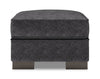 Pouf personnalisable Track de Sofa Lab de 24 po fabriqué au Canada en tissu de chenille - gris Luxury Charcoal