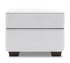 Pouf personnalisable Roll de Sofa Lab de 24 po fabriqué au Canada en tissu d’apparence lin - blanc Pax Ice