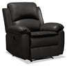 Fauteuil à inclinaison électrique Chandler de 37 po en tissu d’apparence cuir - gris
